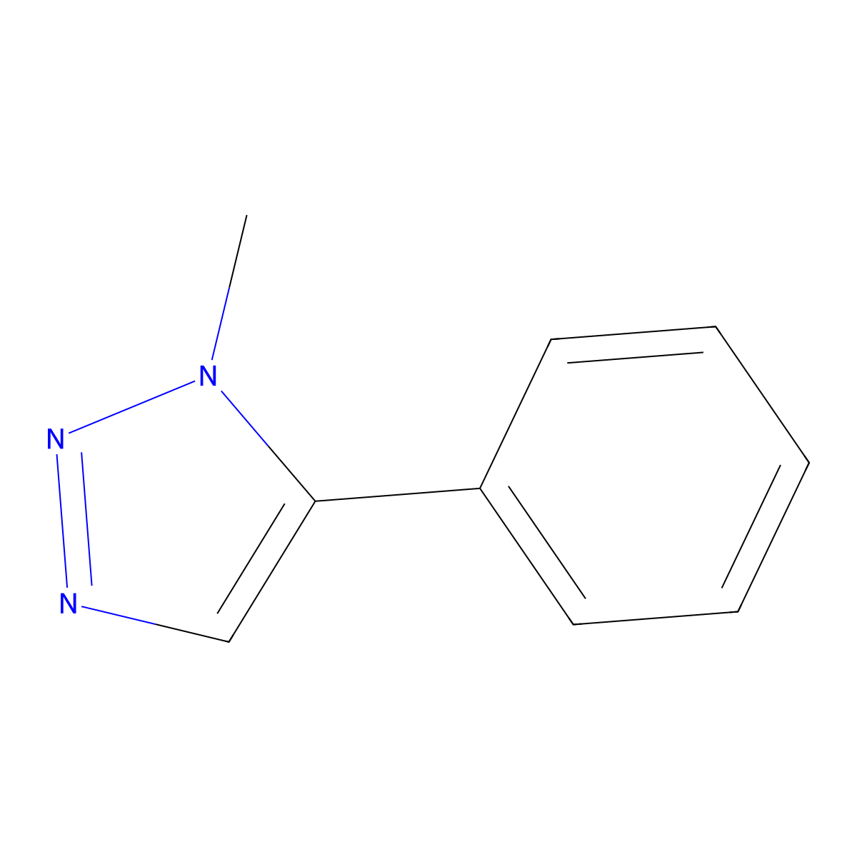 1-Methyl-5-phenyl-1H-1,2,3-triazole molecular structure, CAS 15966-55-9