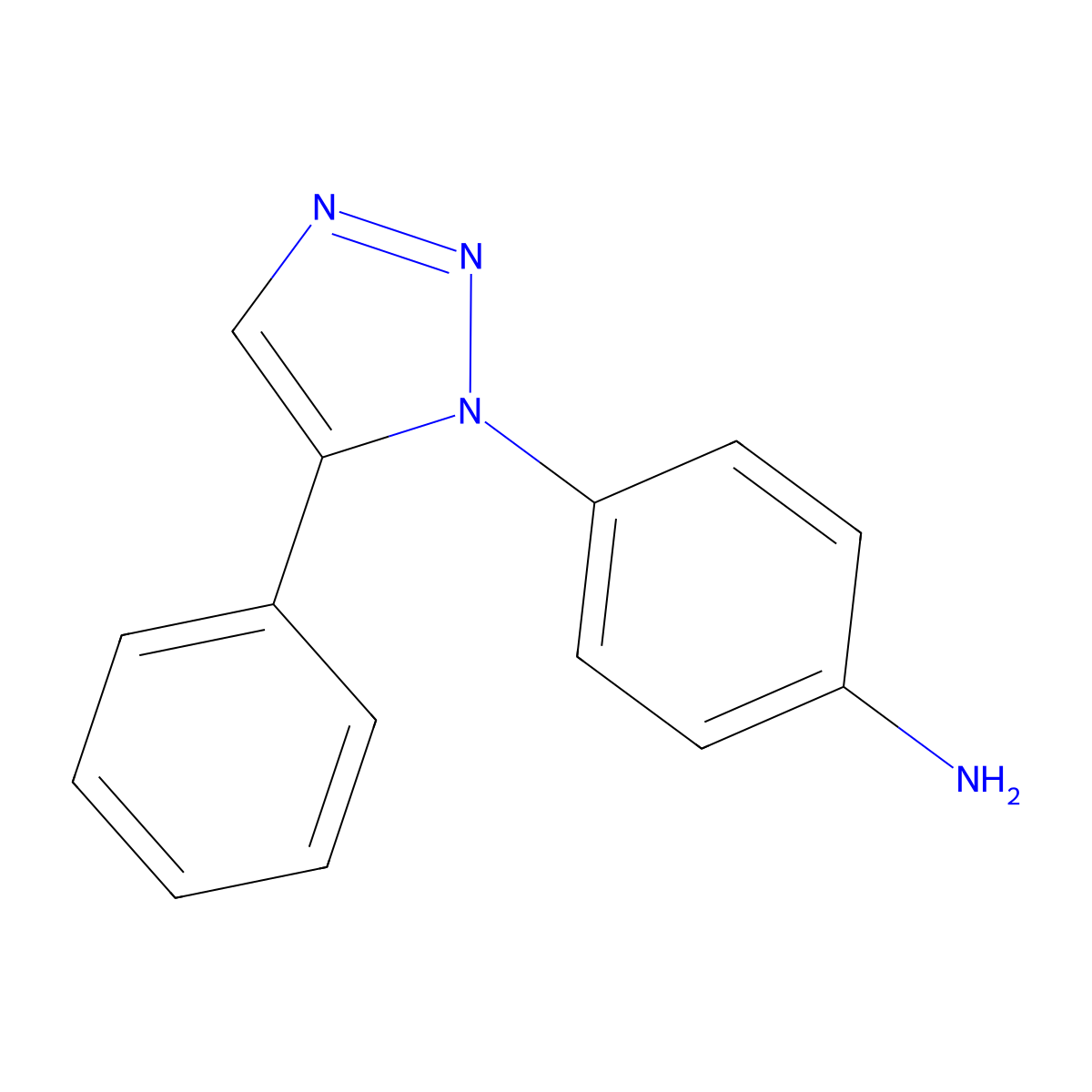 4-(5-Phenyl-[1,2,3]triazol-1-yl)-phenylamine molecular structure, CAS 15966-68-4