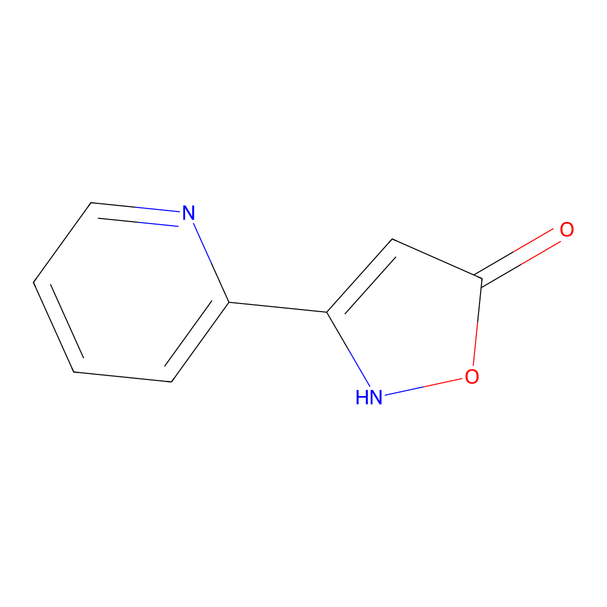5-Hydroxy-3-(2-pyridyl)isoxazole molecular structure, CAS 1596605-77-4