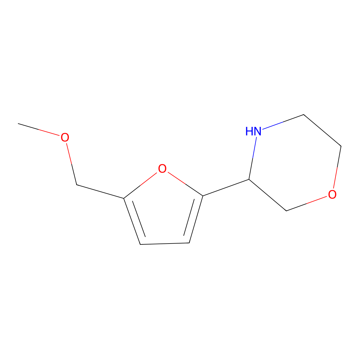3-(5-(Methoxymethyl)furan-2-yl)morpholine molecular structure, CAS 1596611-73-2
