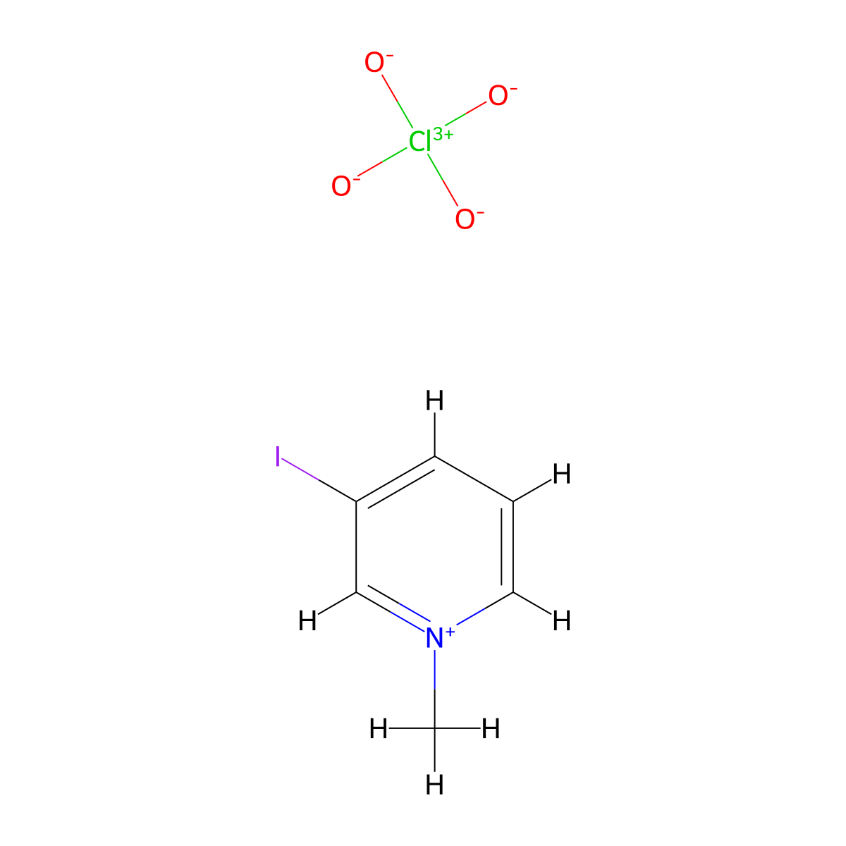 3-Iodo-1-methylpyridin-1-ium perchlorate molecular structure, CAS 159662-80-3