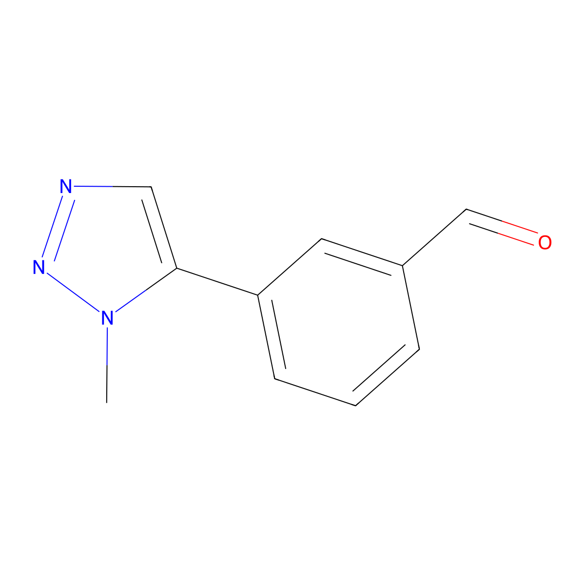 3-(1-Methyl-1H-1,2,3-triazol-5-yl)benzaldehyde molecular structure, CAS 1596621-27-0