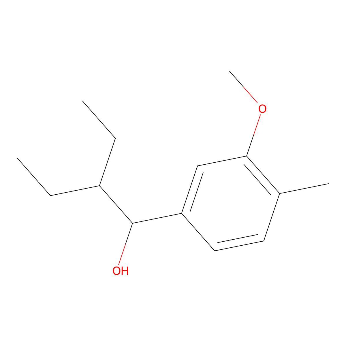alpha-(1-Ethylpropyl)-3-methoxy-4-methylbenZenemethanol molecular structure, CAS 1596647-12-9