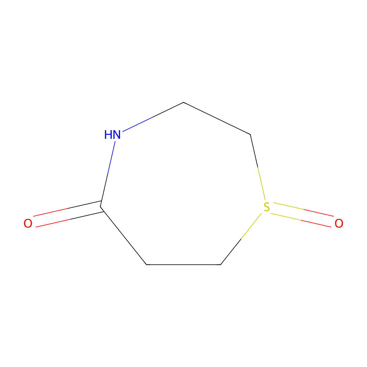 1lambda4,4-Thiazepane-1,5-dione molecular structure, CAS 1596655-63-8
