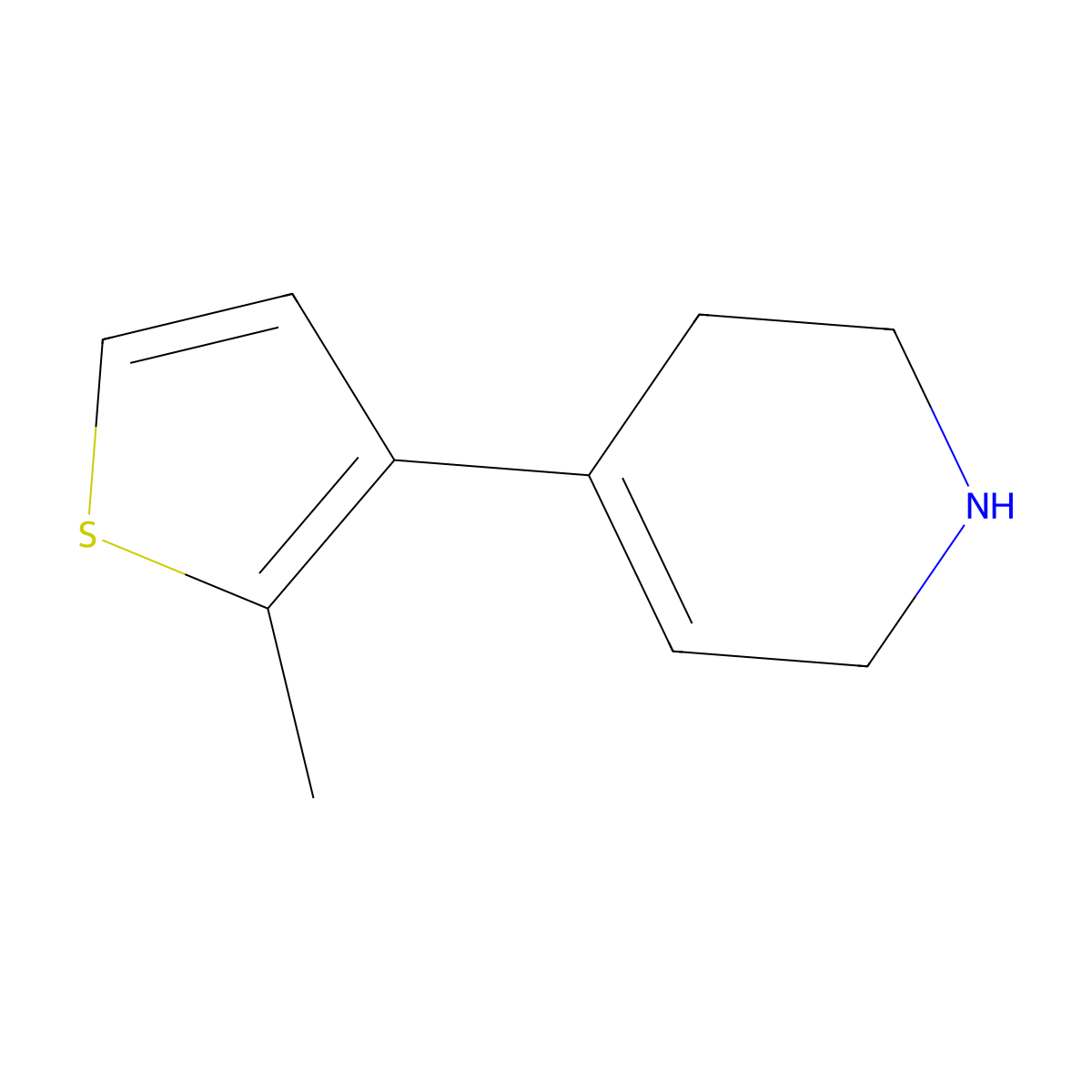 4-(2-Methylthiophen-3-yl)-1,2,3,6-tetrahydropyridine molecular structure, CAS 1596657-42-9