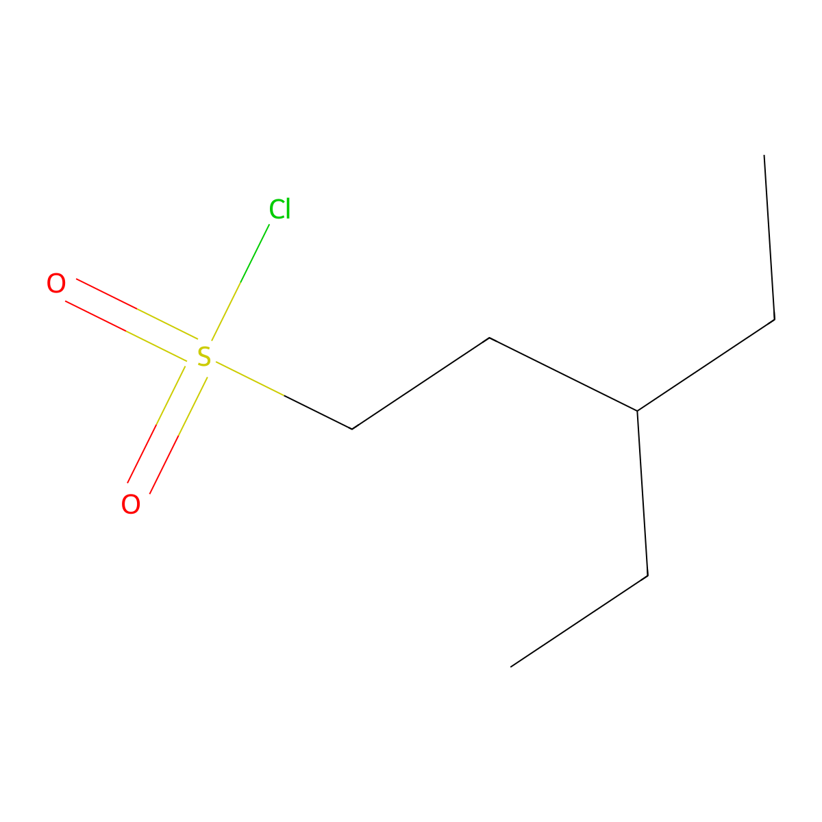 3-Ethylpentane-1-sulfonyl chloride molecular structure, CAS 1596667-57-0