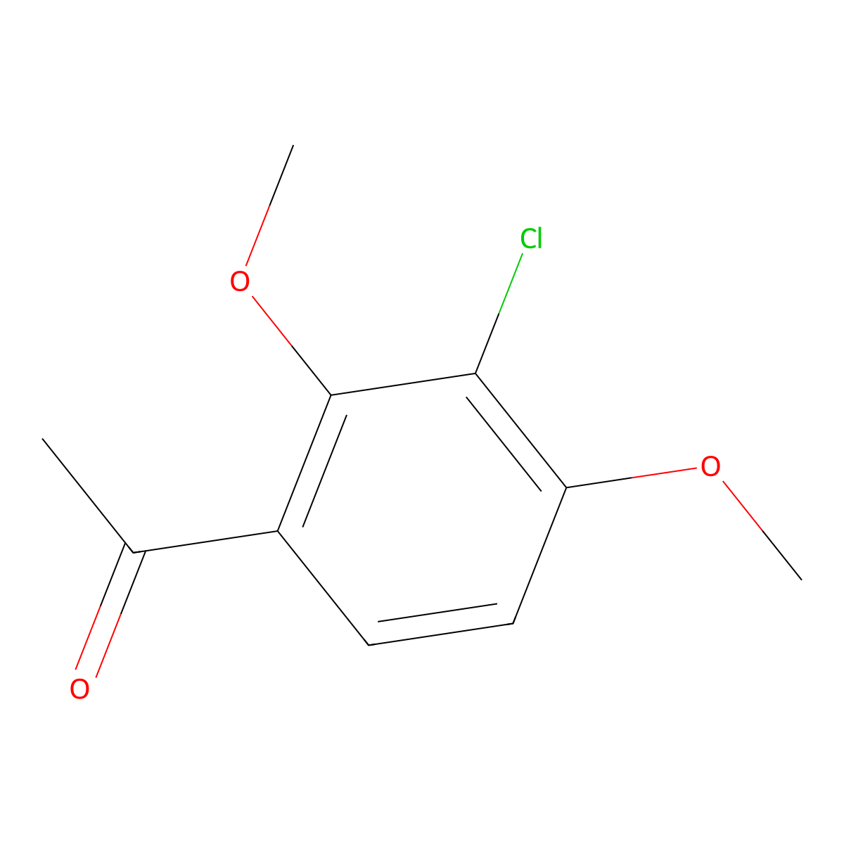 1-(3-Chloro-2,4-dimethoxyphenyl)ethanone molecular structure, CAS 1596684-97-7