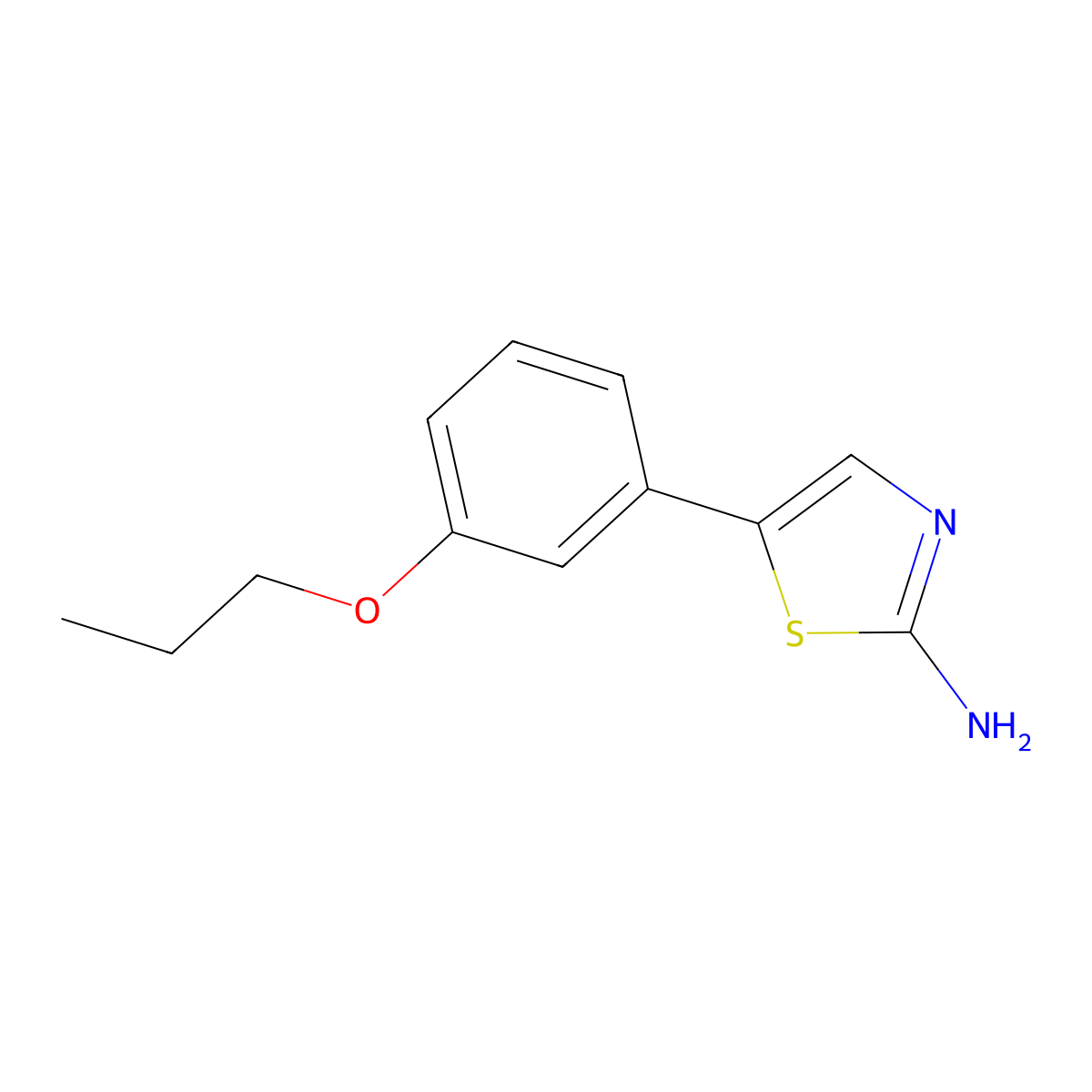 5-(3-Propoxyphenyl)thiazol-2-amine molecular structure, CAS 1596698-60-0