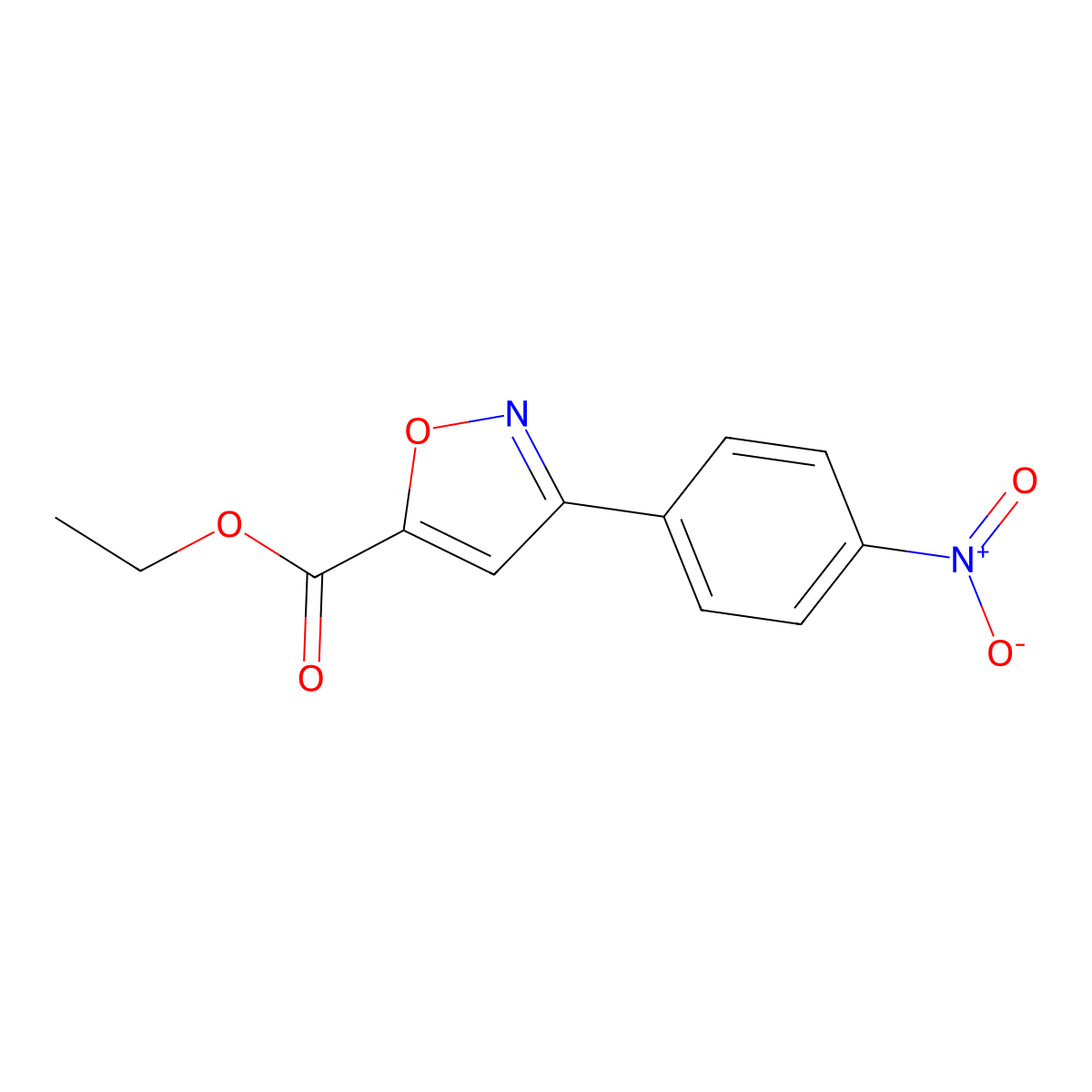 3-(4-Nitro-phenyl)-isoxazole-5-carboxylic acid ethyl ester molecular structure, CAS 159670-70-9