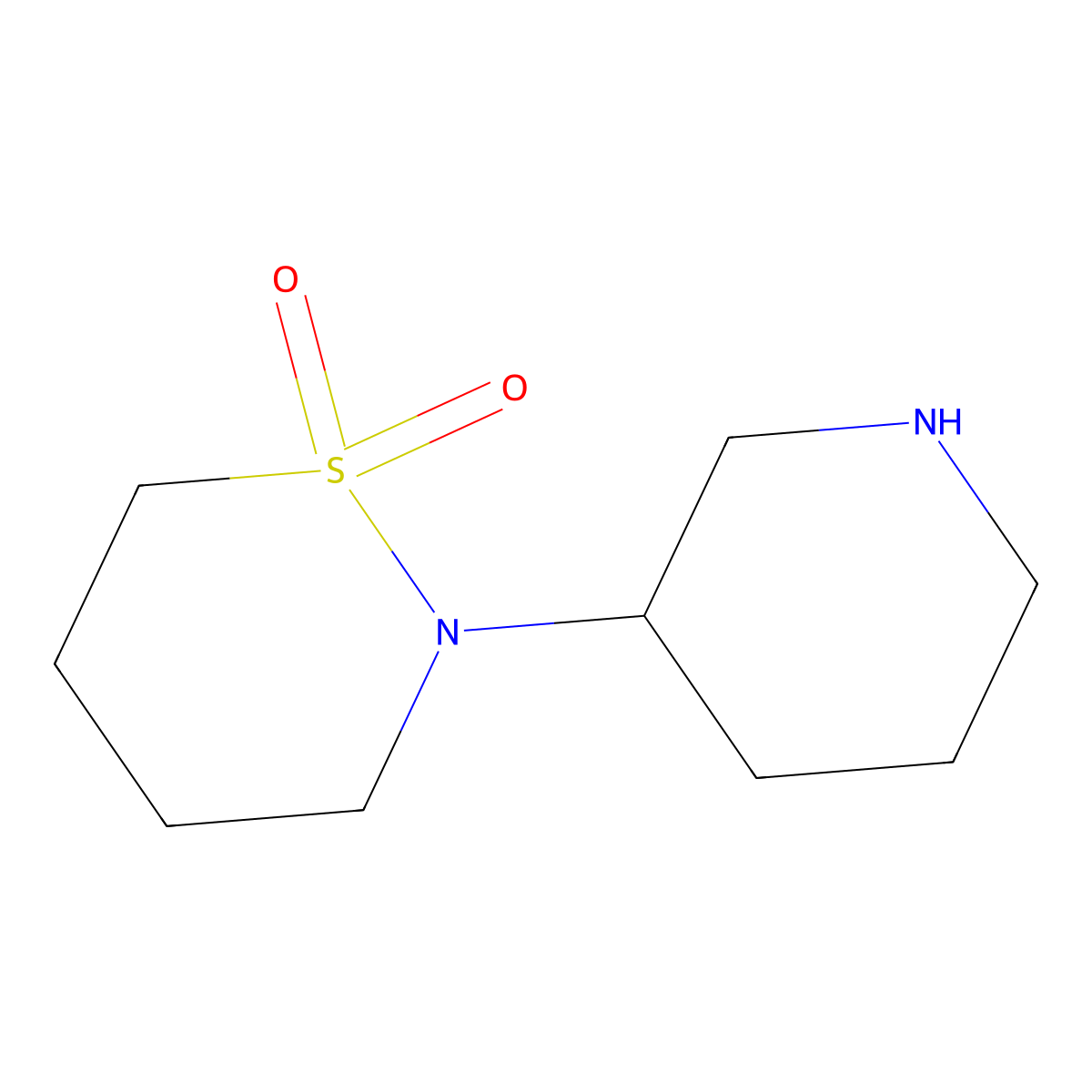 2-(Piperidin-3-yl)-1lambda6,2-thiazinane-1,1-dione molecular structure, CAS 1596702-44-1