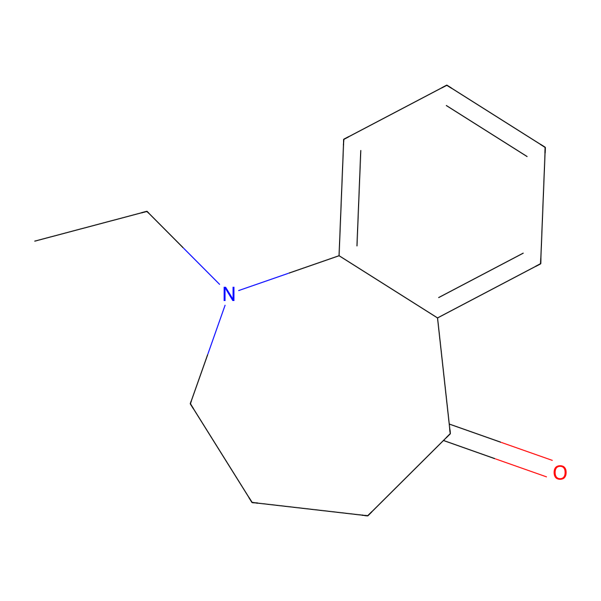1-ethyl-2,3,4,5-tetrahydro-1H-1-benzazepin-5-one molecular structure, CAS 1596719-99-1