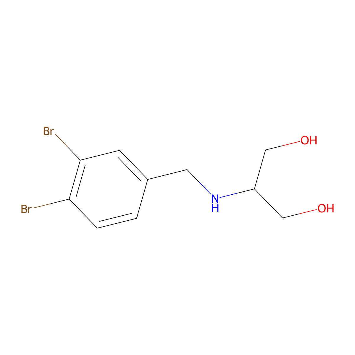 2-{[(3,4-Dibromophenyl)methyl]amino}propane-1,3-diol molecular structure, CAS 1596720-97-6