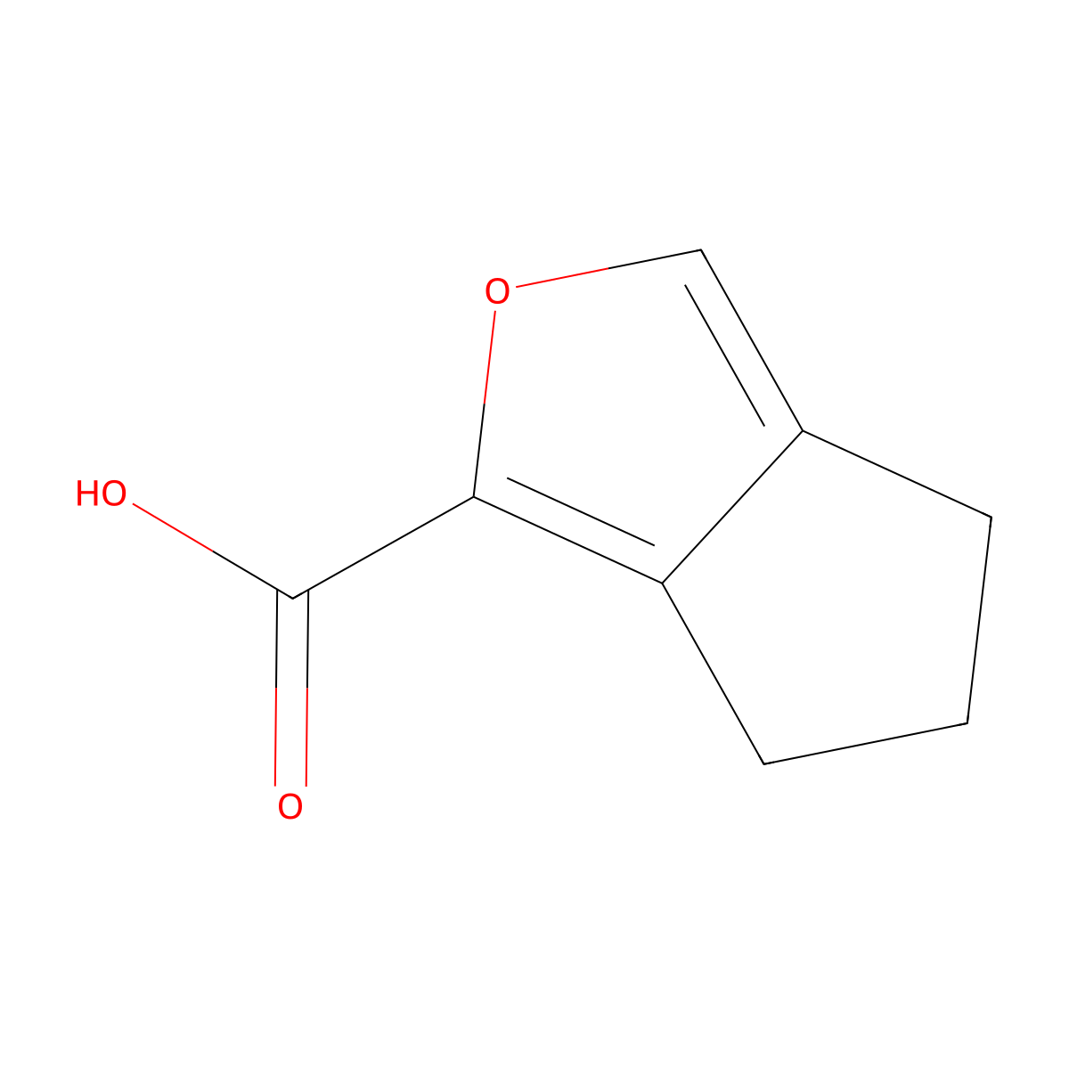 4H,5H,6H-cyclopenta(c)furan-1-carboxylic acid molecular structure, CAS 1596746-91-6