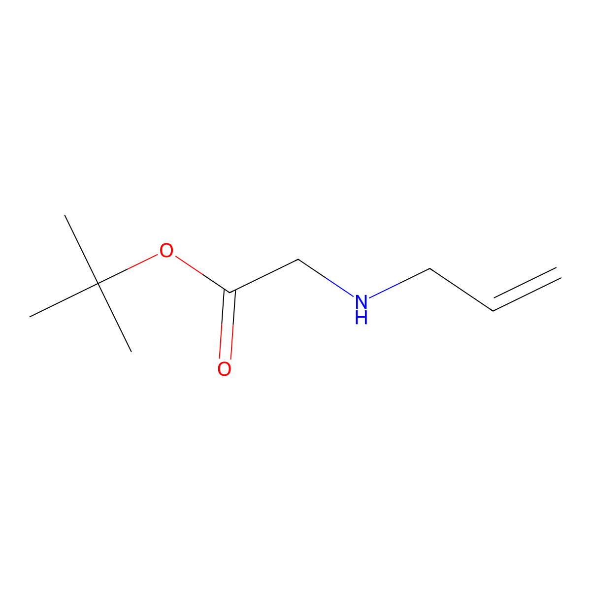 Tert-butyl 2-[(prop-2-en-1-yl)amino]acetate molecular structure, CAS 159675-32-8