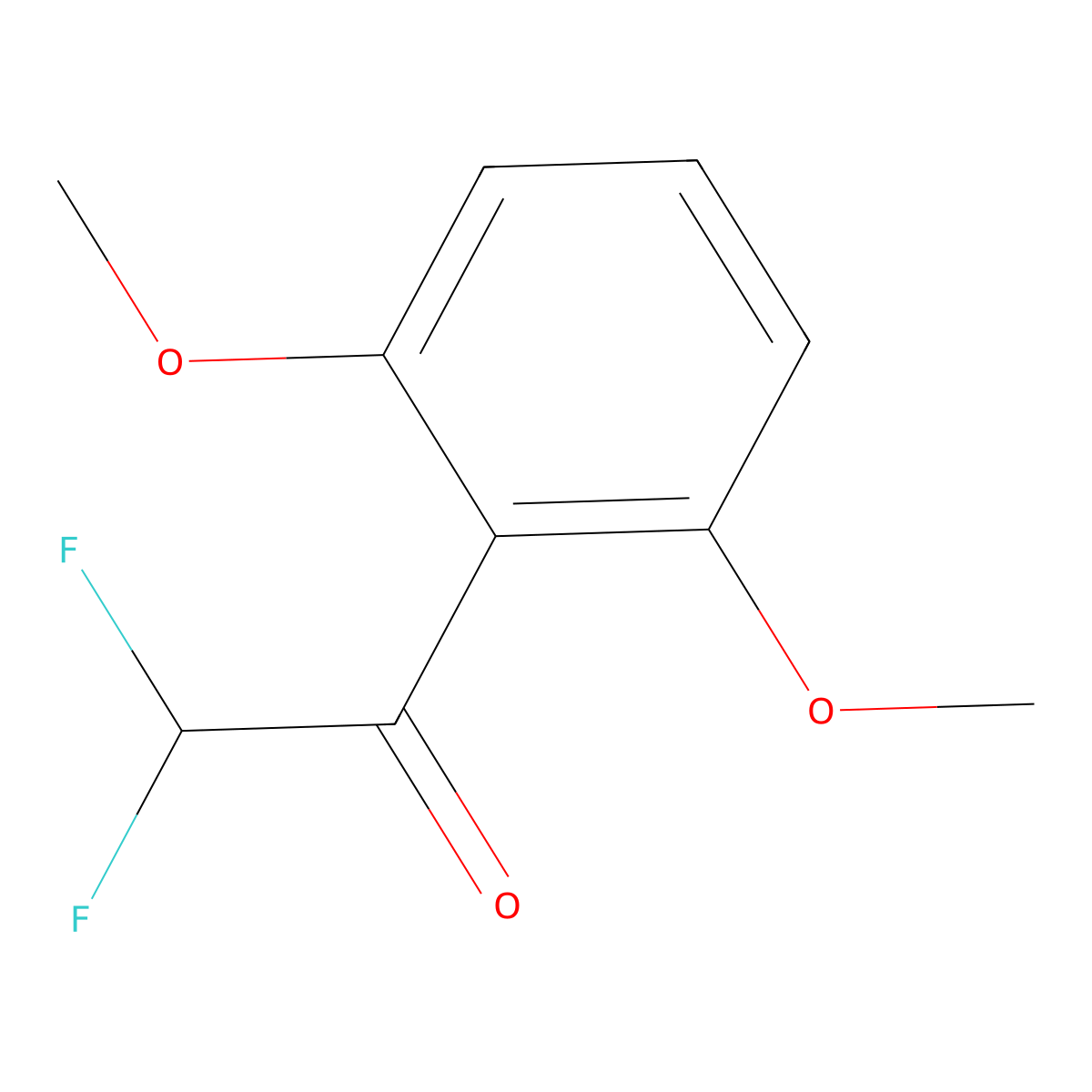 1-(2,6-Dimethoxyphenyl)-2,2-difluoroethan-1-one molecular structure, CAS 1596763-09-5