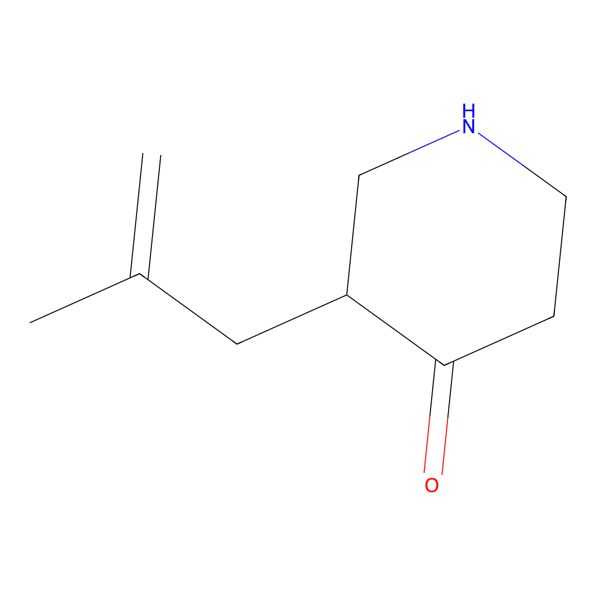 3-(2-Methylprop-2-en-1-yl)piperidin-4-one molecular structure, CAS 1596767-84-8