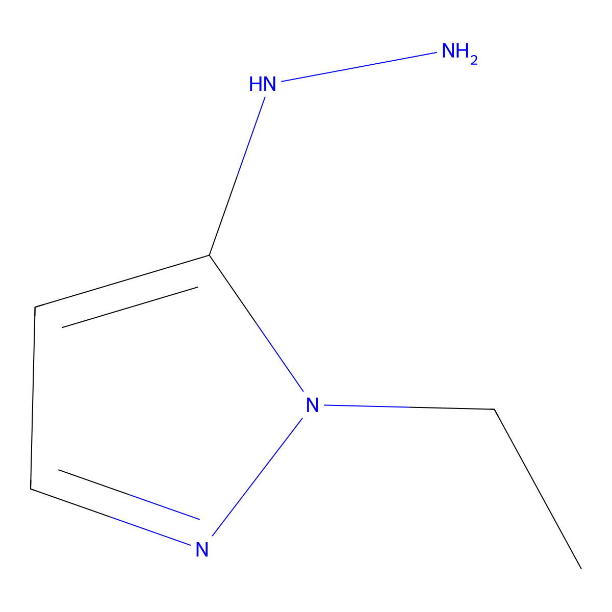 1-Ethyl-5-hydrazinyl-1H-pyrazole molecular structure, CAS 1596773-74-8