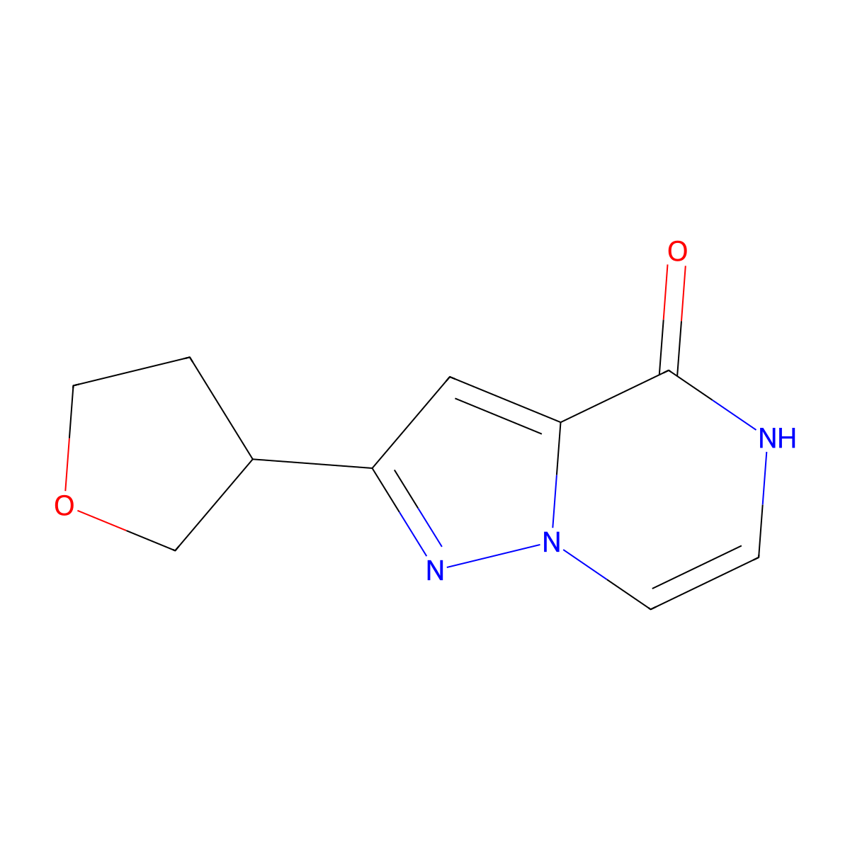 2-(Oxolan-3-yl)pyrazolo[1,5-a]pyrazin-4-ol molecular structure, CAS 1596779-98-4