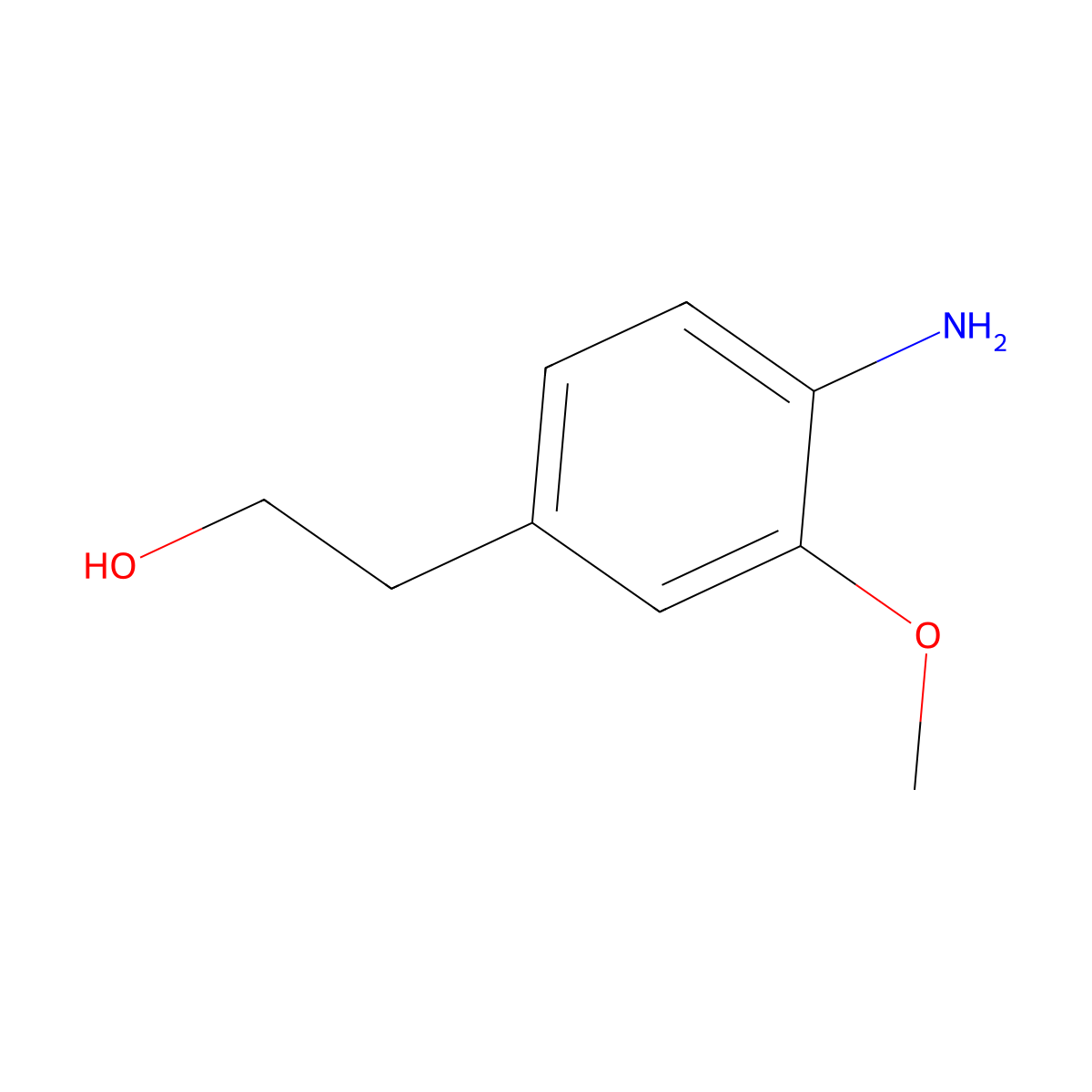 2-(4-Amino-3-methoxyphenyl)ethan-1-ol molecular structure, CAS 1596780-05-0