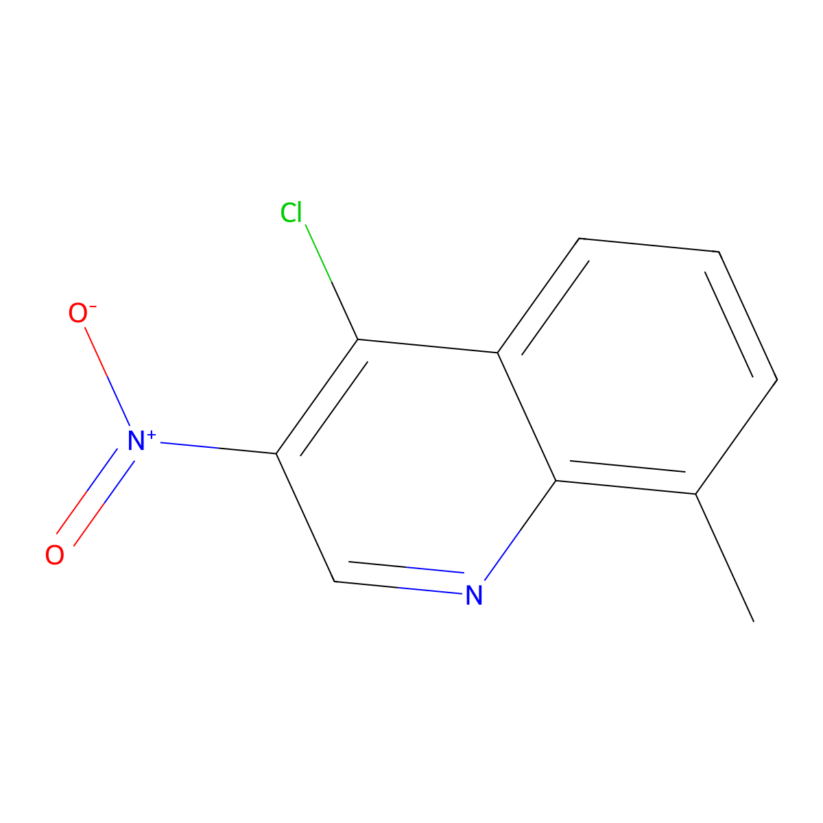 4-Chloro-8-methyl-3-nitroquinoline molecular structure, CAS 1596789-50-2