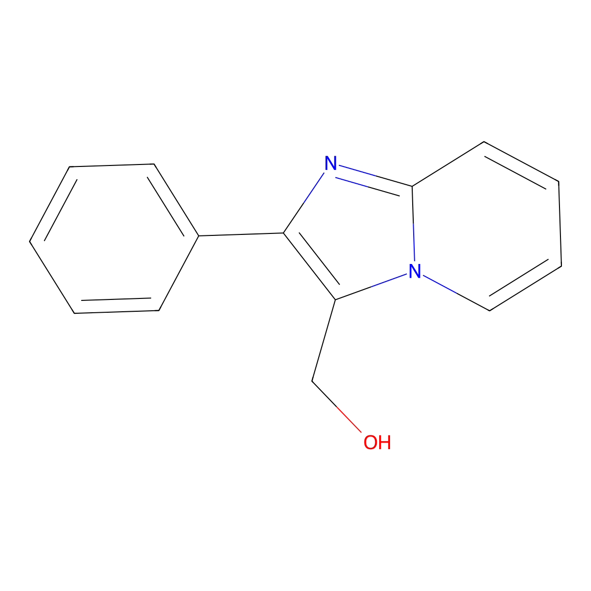 (2-Phenylimidazo[1,2-a]pyridin-3-yl)methanol molecular structure, CAS 159679-68-2