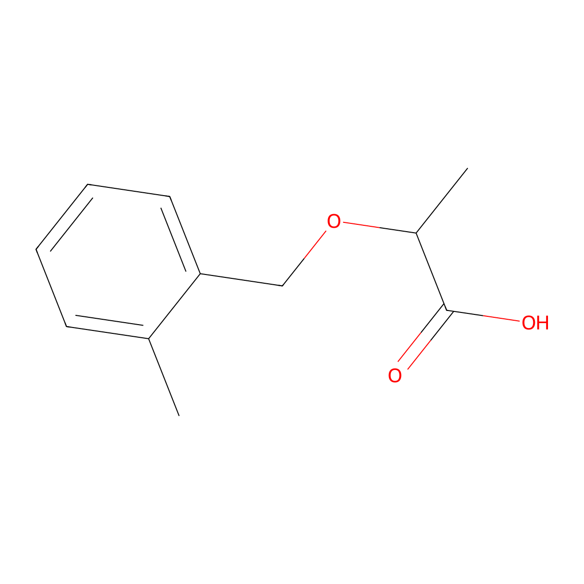 2-[(2-Methylphenyl)methoxy]propanoic acid molecular structure, CAS 1596805-75-2