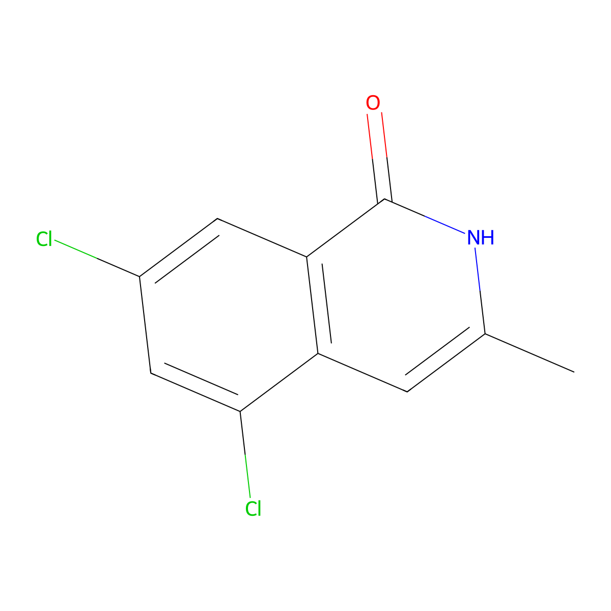 5,7-Dichloro-3-methylisoquinolin-1(2H)-one molecular structure, CAS 1596809-16-3