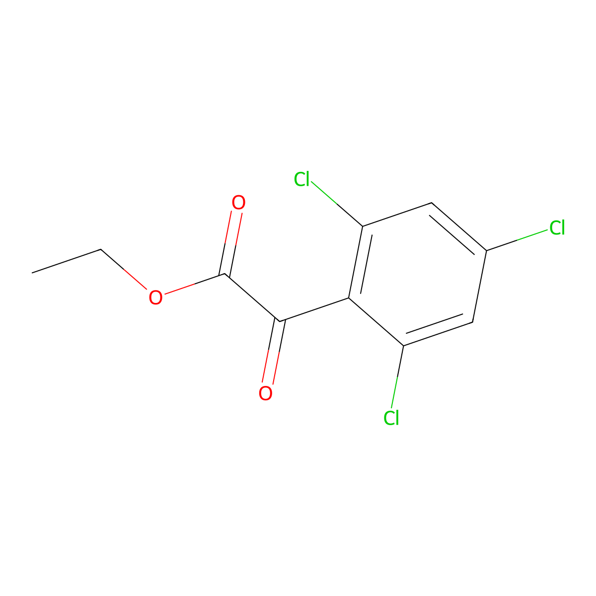 Ethyl 2,4,6-trichloro-alpha-oxobenZeneacetate molecular structure, CAS 1596813-84-1