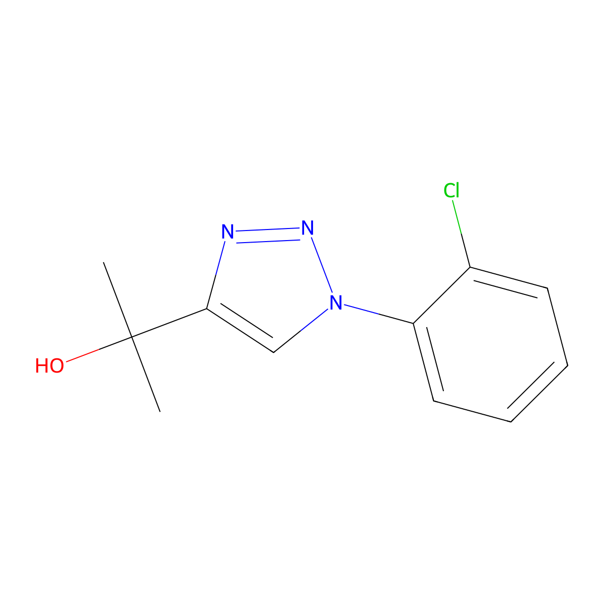 2-(1-(2-chlorophenyl)-1H-1,2,3-triazol-4-yl)propan-2-ol molecular structure, CAS 1596833-71-4
