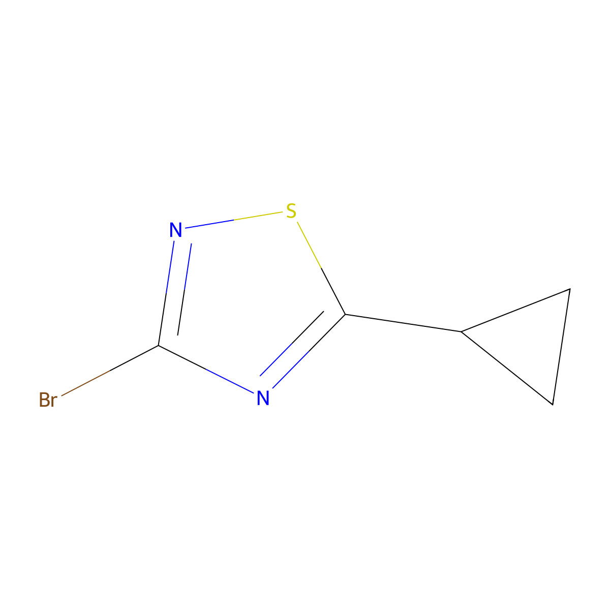 3-Bromo-5-cyclopropyl-1,2,4-thiadiazole molecular structure, CAS 1596841-54-1