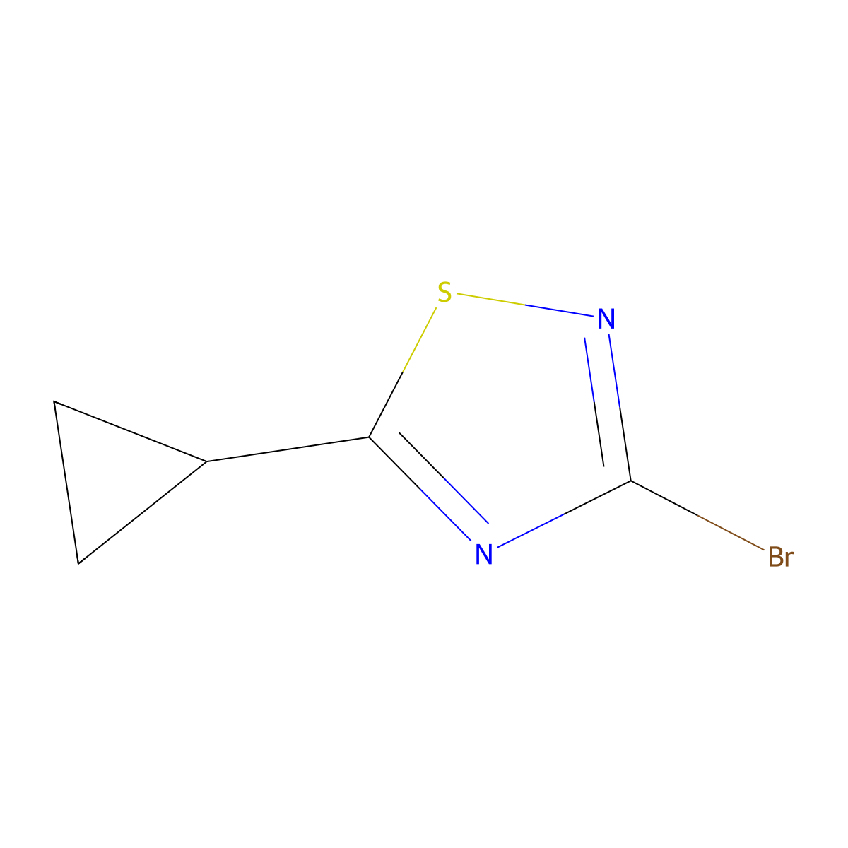3-Bromo-5-cyclopropyl-1,2,4-thiadiazole molecular structure, CAS 1596841-54-1