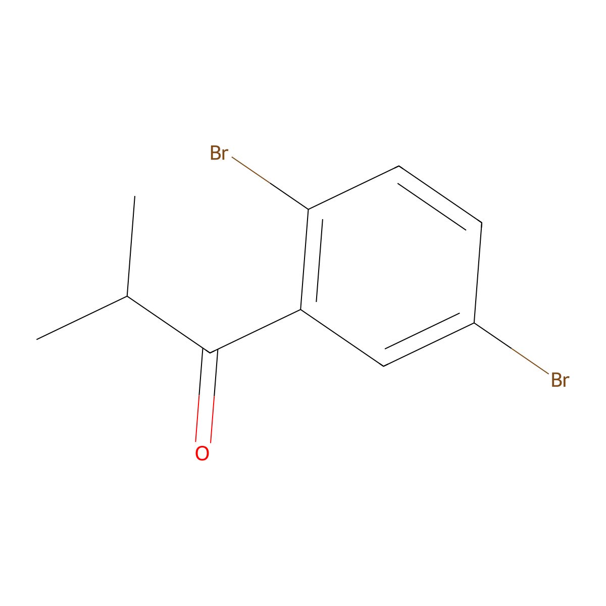 1-(2,5-Dibromophenyl)-2-methyl-1-propanone molecular structure, CAS 1596862-48-4