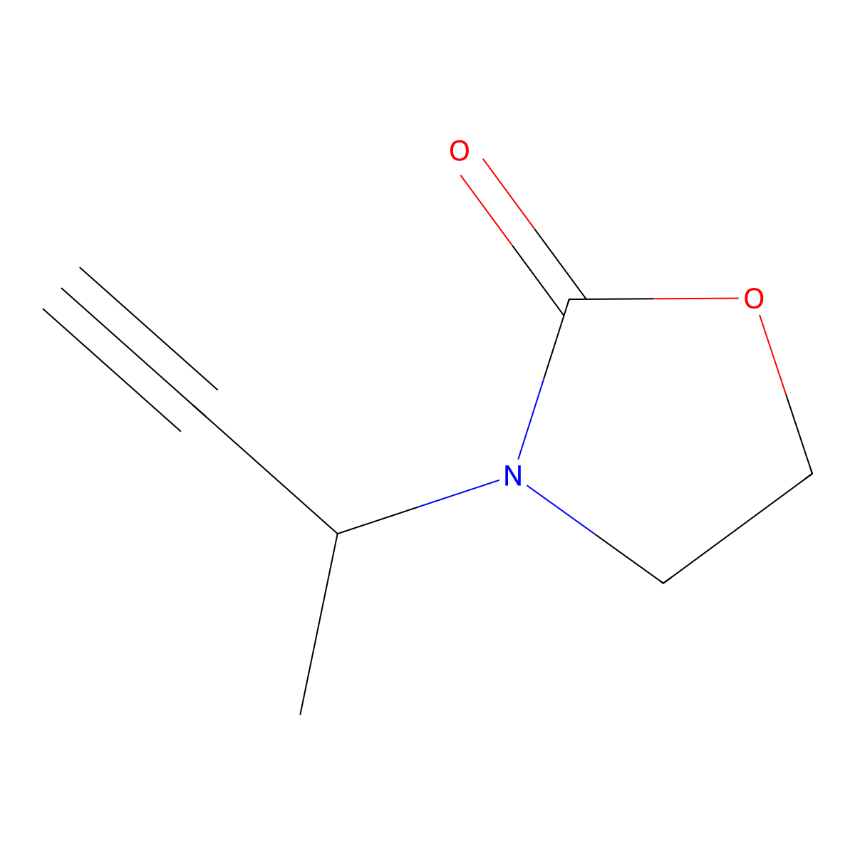 3-(But-3-yn-2-yl)-1,3-oxazolidin-2-one molecular structure, CAS 1596863-12-5