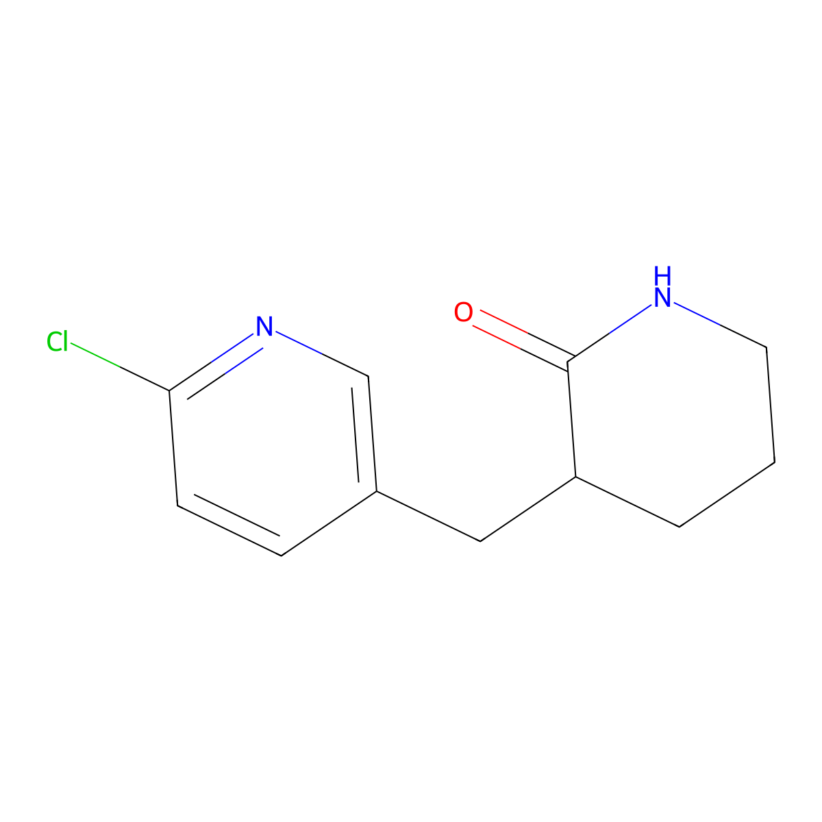 3-[(6-Chloropyridin-3-yl)methyl]piperidin-2-one molecular structure, CAS 159688-83-2