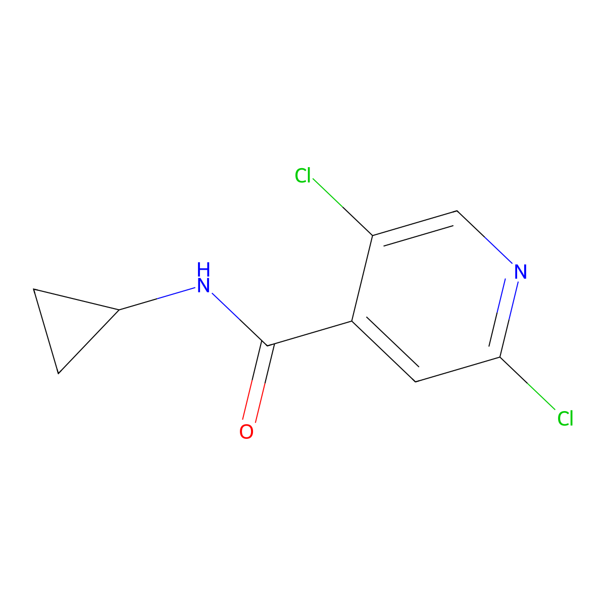 2,5-Dichloro-N-cyclopropylisonicotinamide molecular structure, CAS 1596880-01-1