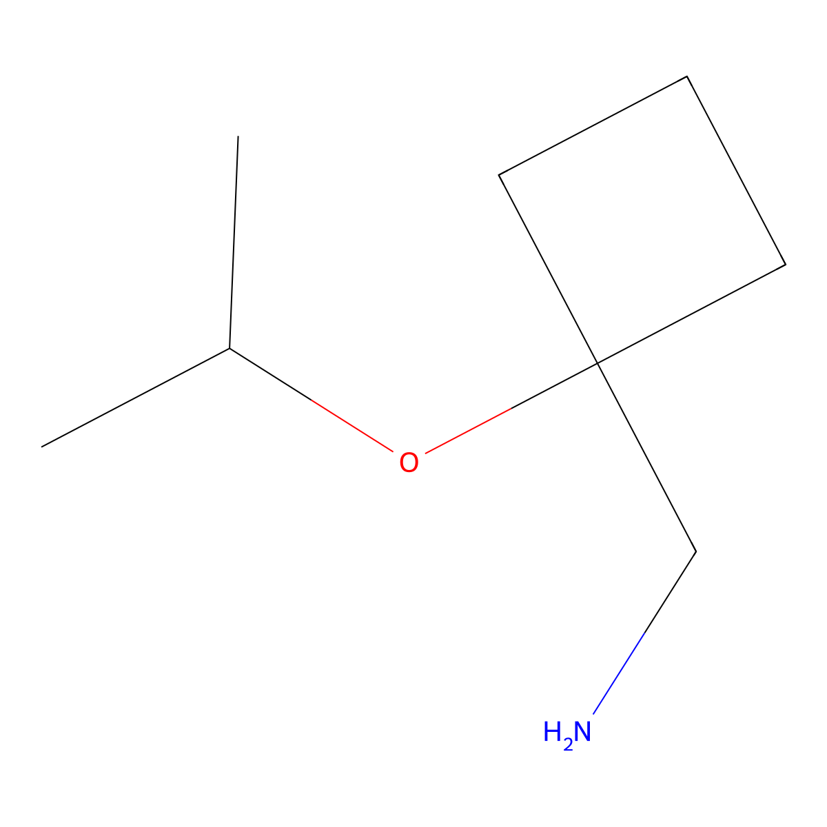 [1-(Propan-2-yloxy)cyclobutyl]methanamine molecular structure, CAS 1596883-74-7