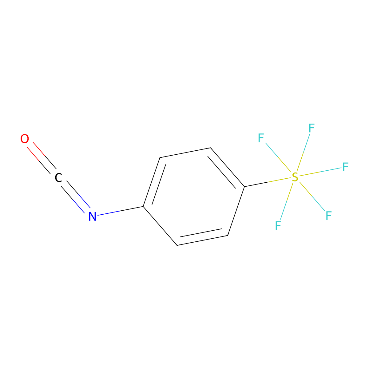 4-(Pentafluorosulfanyl)phenyl isocyanate molecular structure, CAS 159689-43-7