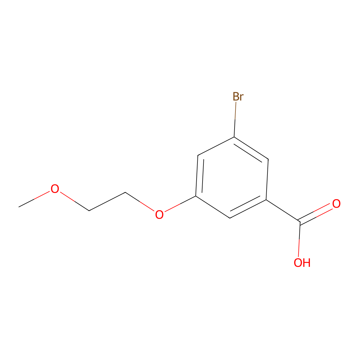 3-Bromo-5-(2-methoxyethoxy)-benzoic acid molecular structure, CAS 1596899-07-8