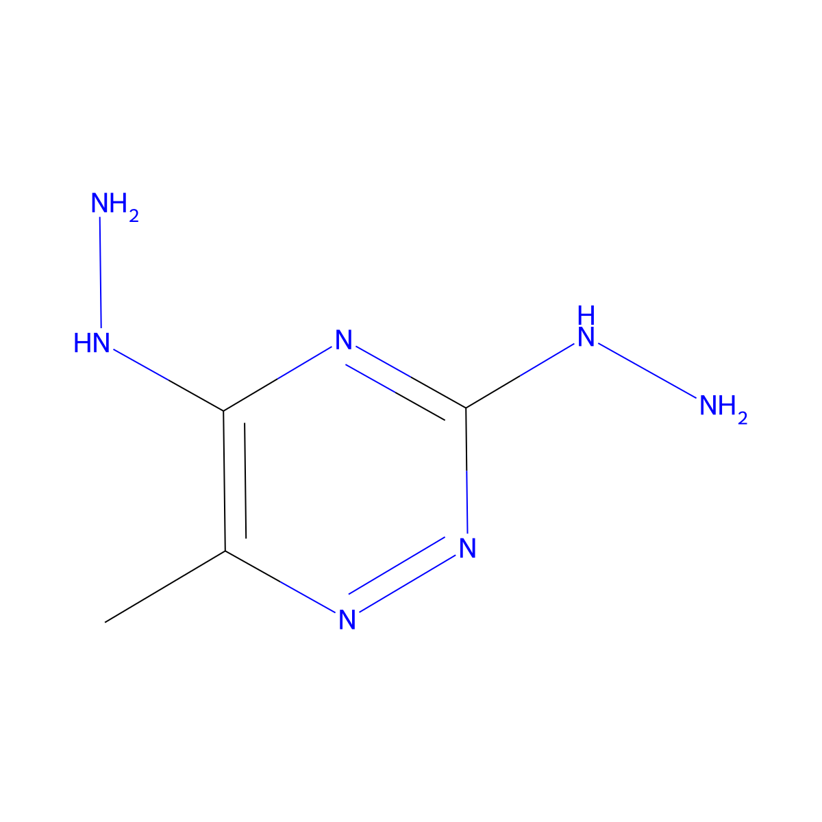 3,5-Dihydrazinyl-6-methyl-1,2,4-triazine molecular structure, CAS 15969-22-9