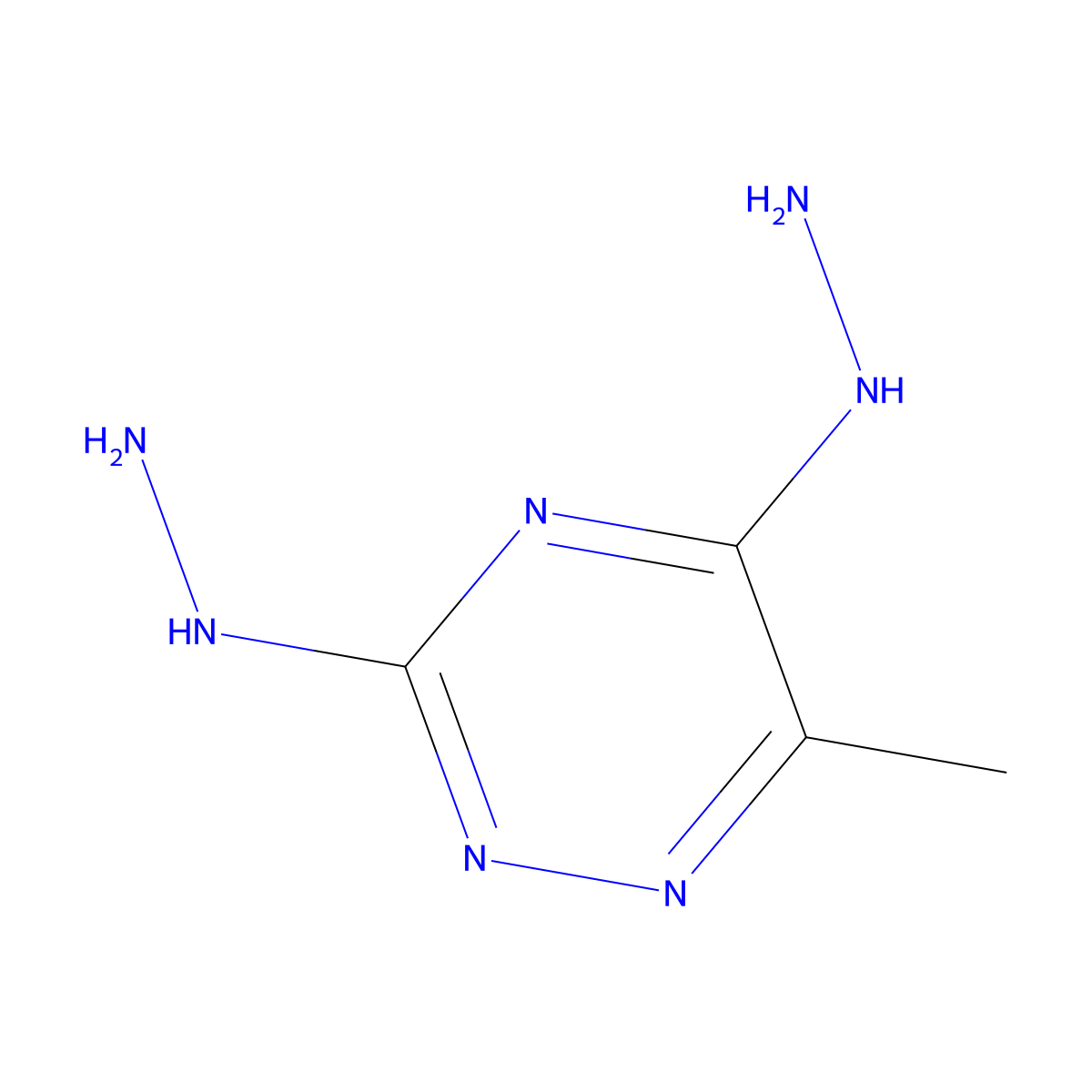 3,5-Dihydrazinyl-6-methyl-1,2,4-triazine molecular structure, CAS 15969-22-9