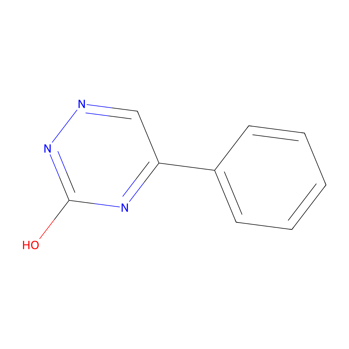 5-Phenyl-1,2,4-triazin-3-ol molecular structure, CAS 15969-27-4