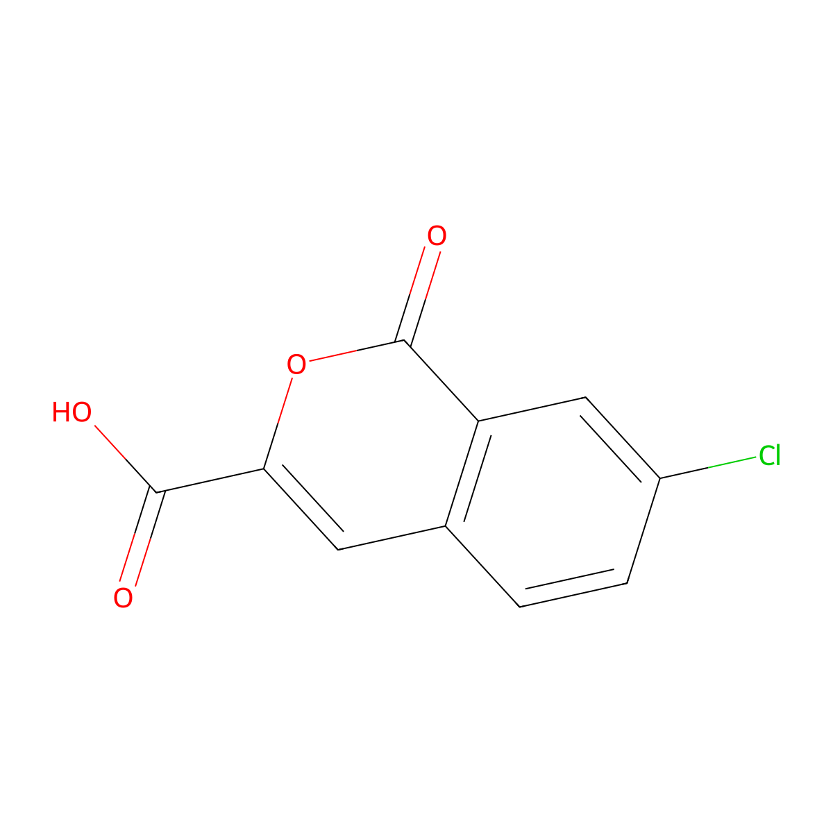 7-Chloro-1-oxo-1H-isochromene-3-carboxylic acid molecular structure, CAS 1596904-56-1