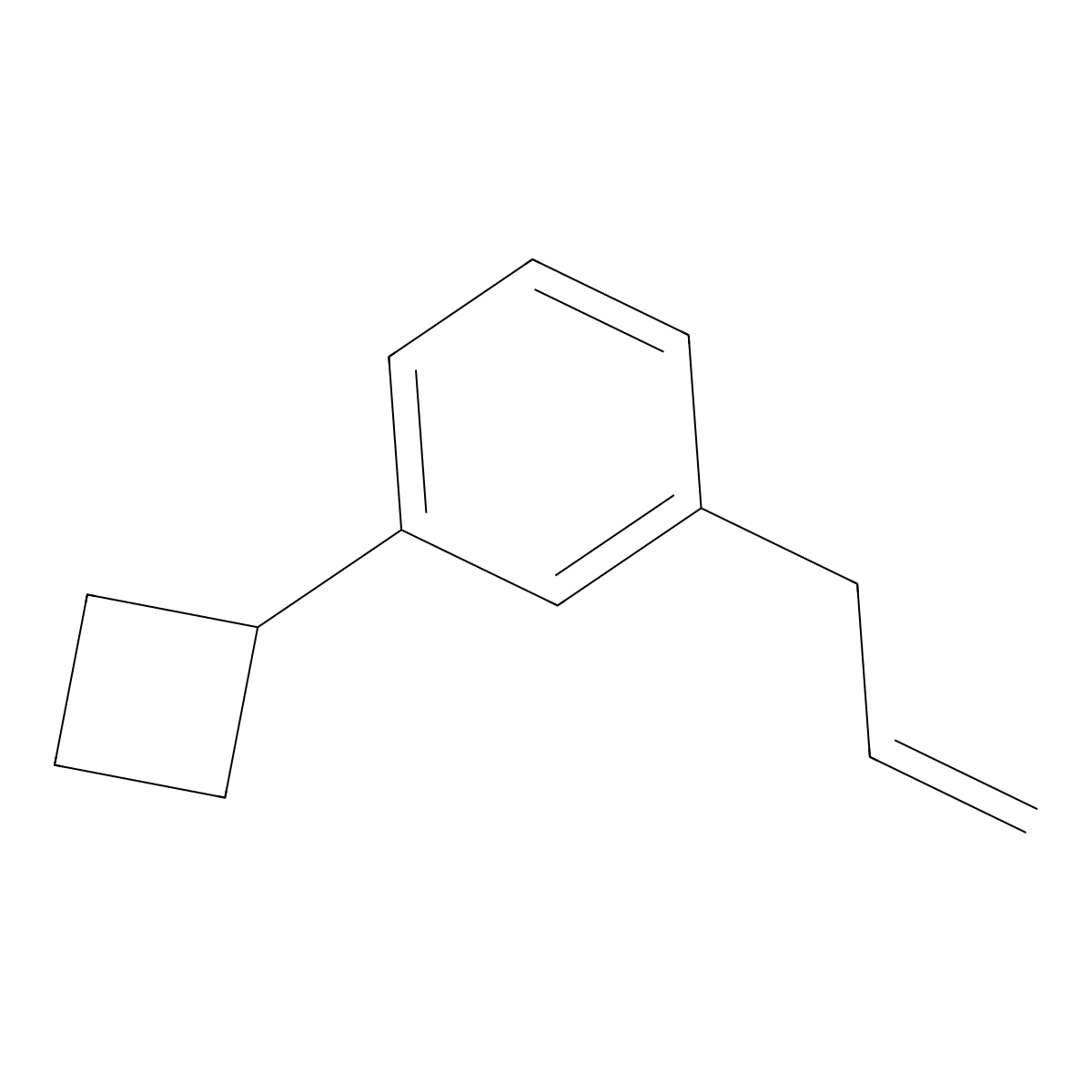 1-Cyclobutyl-3-(prop-2-en-1-yl)benzene molecular structure, CAS 1596906-86-3