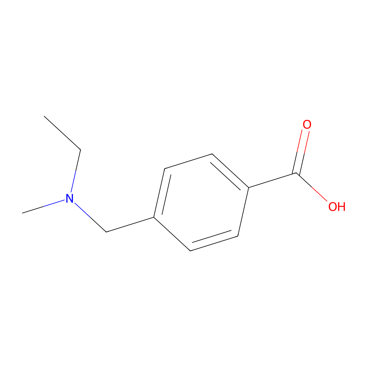 4-{[Ethyl(methyl)amino]methyl}benzoic acid molecular structure, CAS 159691-20-0