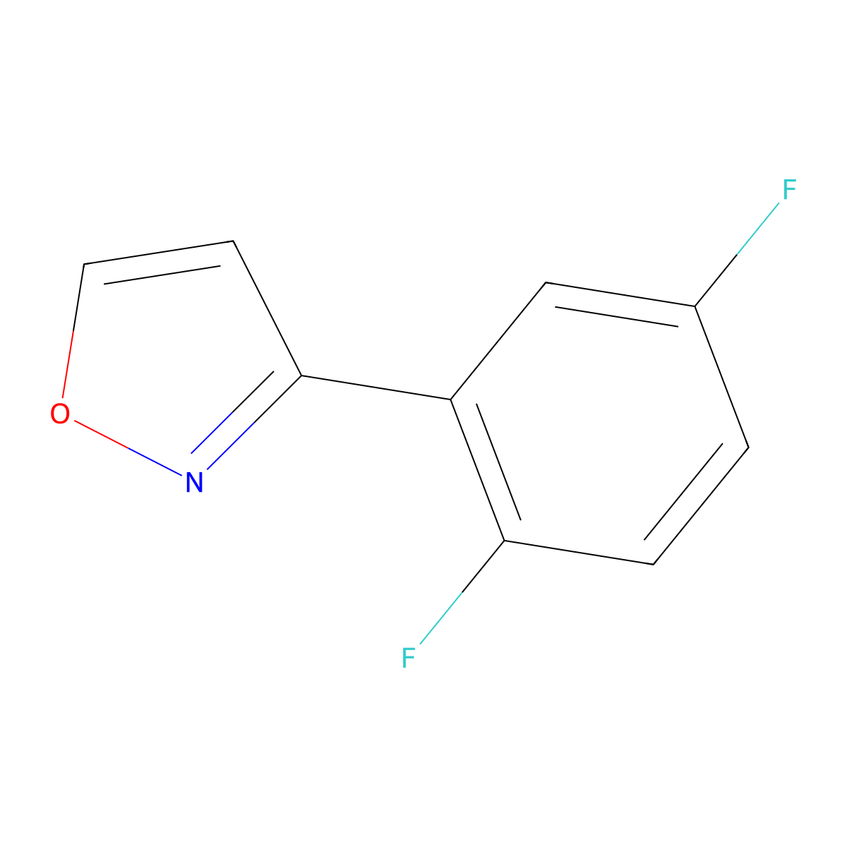 3-(2,5-Difluorophenyl)isoxazole molecular structure, CAS 1596912-01-4