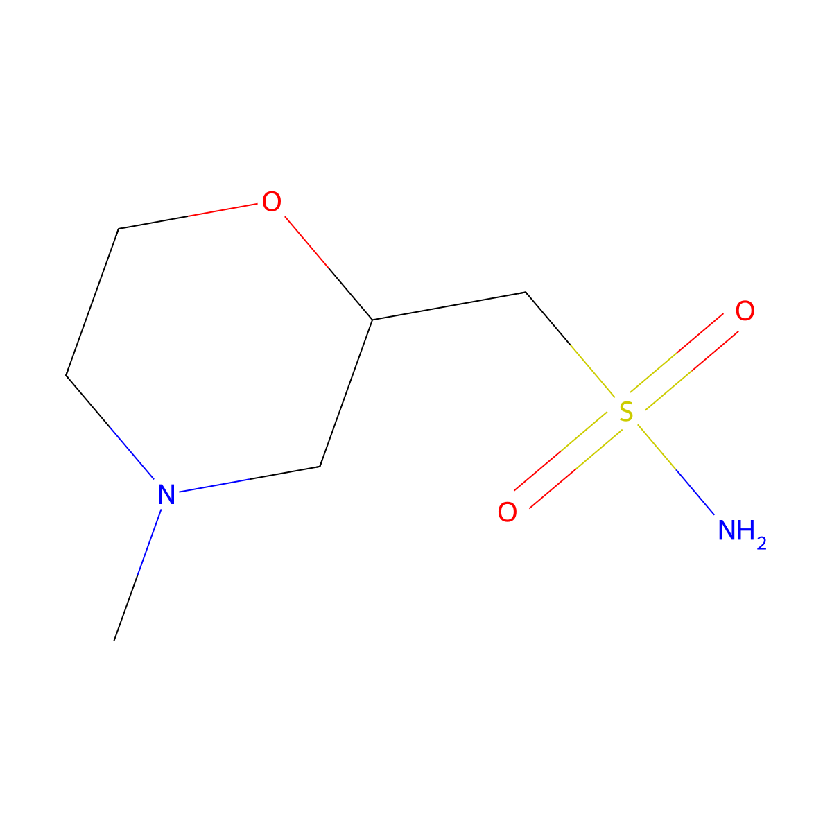 (4-Methylmorpholin-2-yl)methanesulfonamide molecular structure, CAS 1596924-20-7