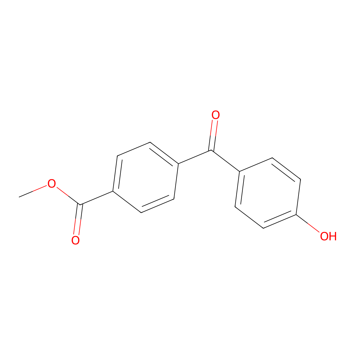 Methyl 4-(4-hydroxybenzoyl)benzoate molecular structure, CAS 159694-58-3
