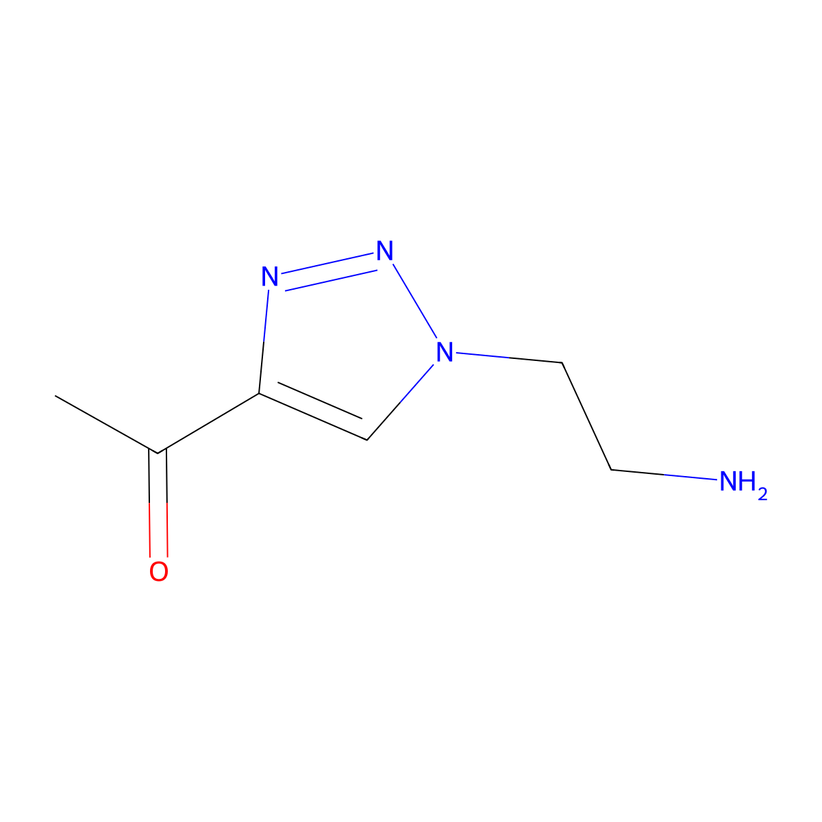 1-[1-(2-Aminoethyl)-1H-1,2,3-triazol-4-yl]ethan-1-one molecular structure, CAS 1596944-06-7