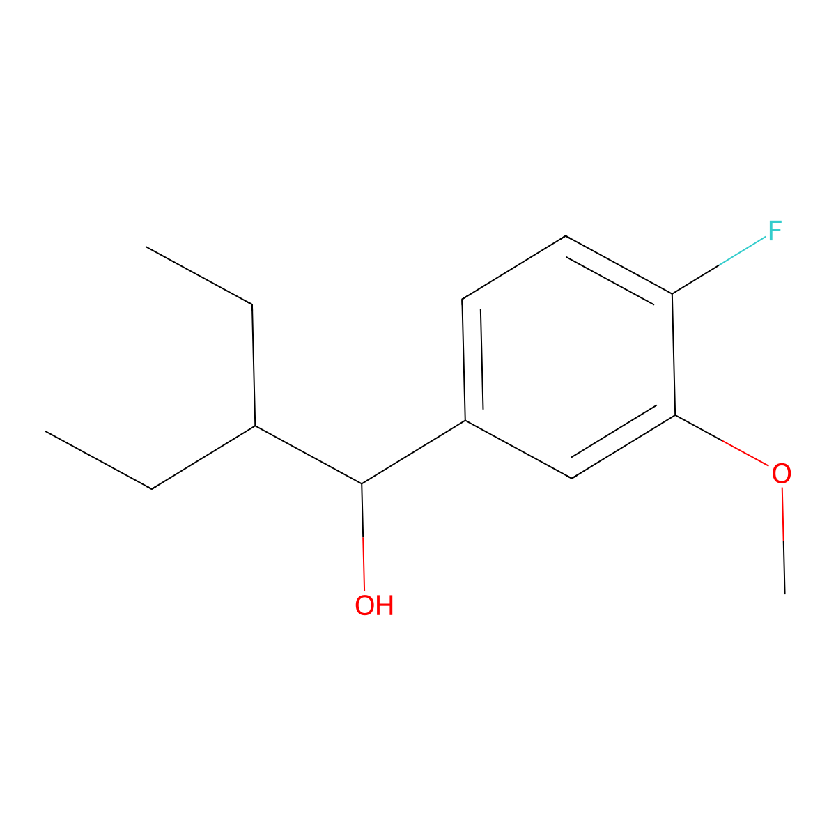 alpha-(1-Ethylpropyl)-4-fluoro-3-methoxybenZenemethanol molecular structure, CAS 1596953-08-0