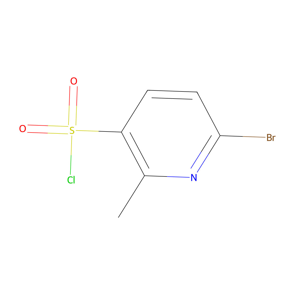 6-Bromo-2-methylpyridine-3-sulfonyl chloride molecular structure, CAS 1596954-10-7